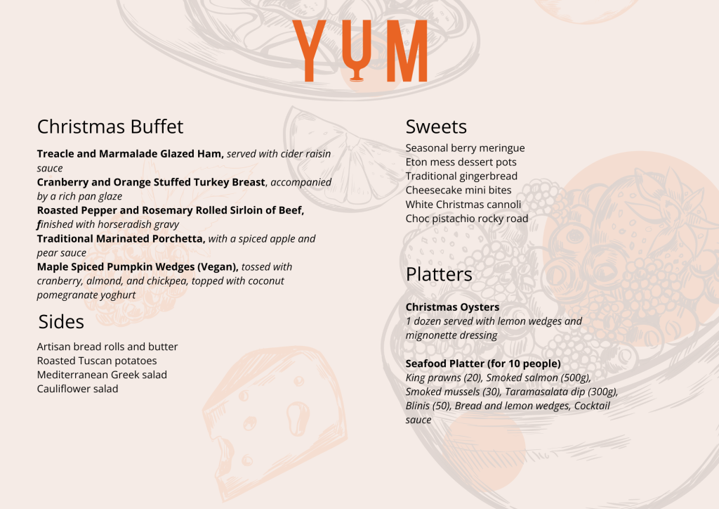 Christmas Buffet Menu