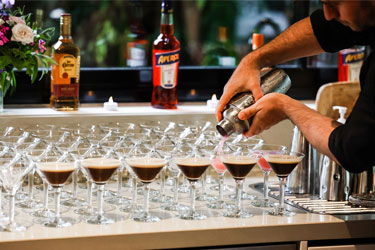 Cocktails at a corporate event